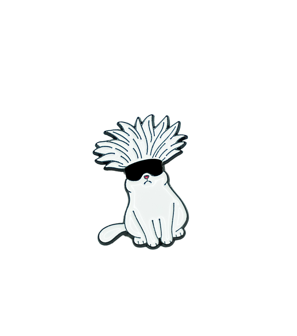 Gojo Kitty Pin – TOO COOL 4U! | Jujutsu Kaisen Exclusive Collection