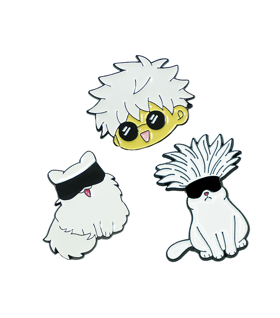 Gojo Kitty Pin – TOO COOL 4U! | Jujutsu Kaisen Exclusive Collection