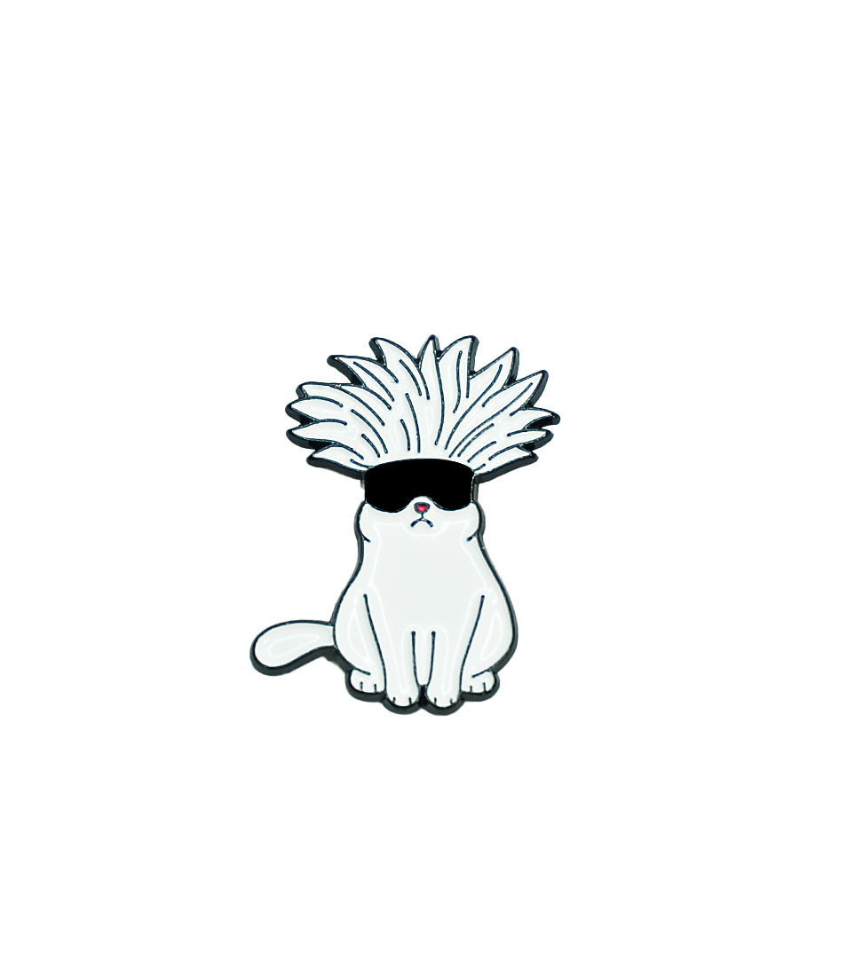 Gojo Kitty Pin – TOO COOL 4U! | Jujutsu Kaisen Exclusive Collection